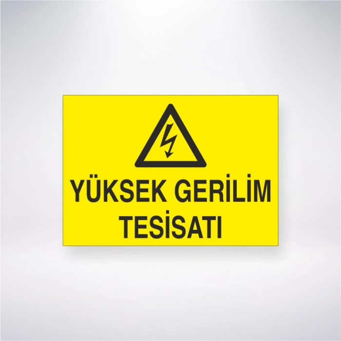 Yüksek Gerilim Tesisatı Sticker 20X28 Cm