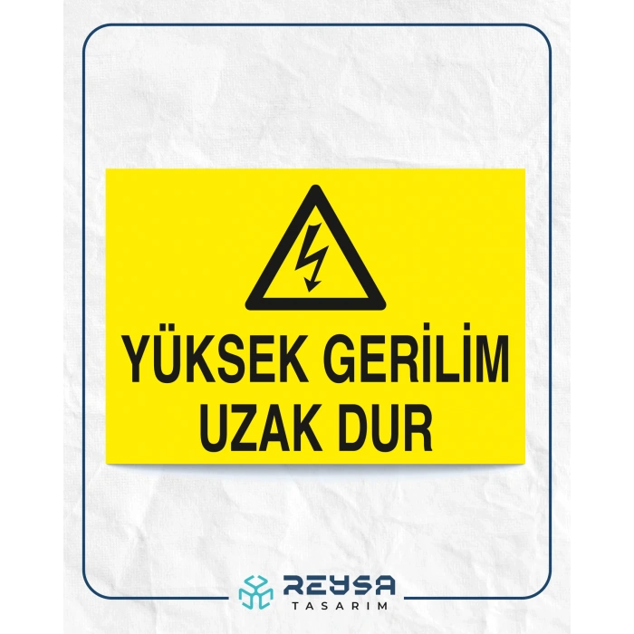 Yüksek Gerilim Uzak Dur Sticker 20X28 Cm