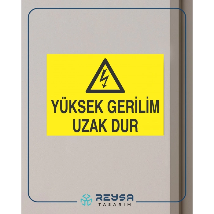 Yüksek Gerilim Uzak Dur Sticker 20X28 Cm