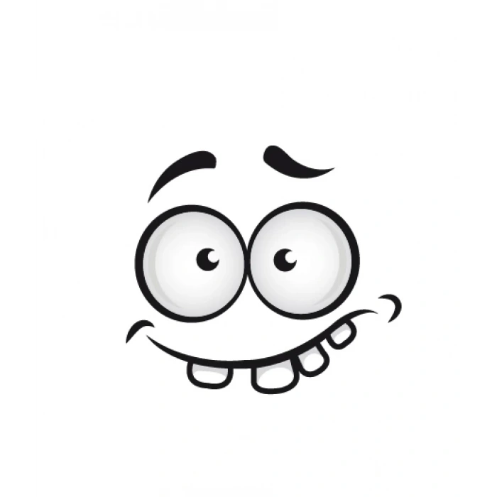 Yüz İfadesi 10x10 cm Renkli Sticker