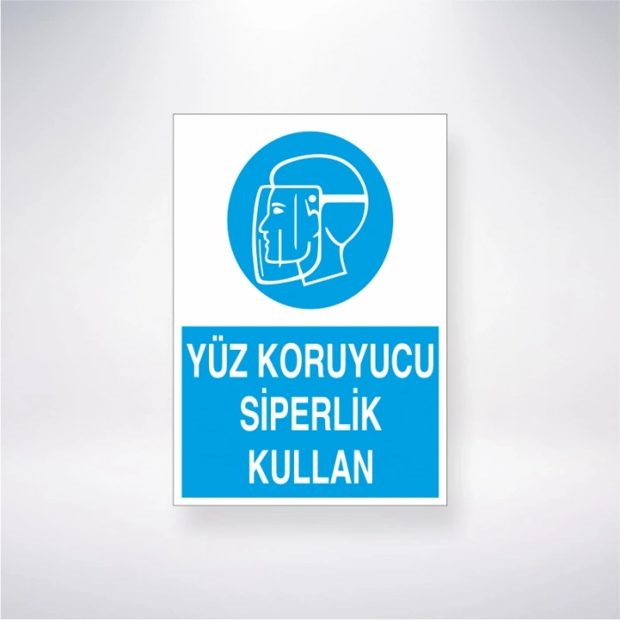 Yüz Koruyucu Siperlik Kullan Sticker 20X28 Cm