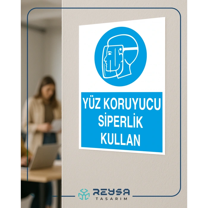 Yüz Koruyucu Siperlik Kullan Sticker 20X28 Cm