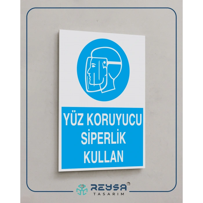 Yüz Koruyucu Siperlik Kullan Sticker 20X28 Cm