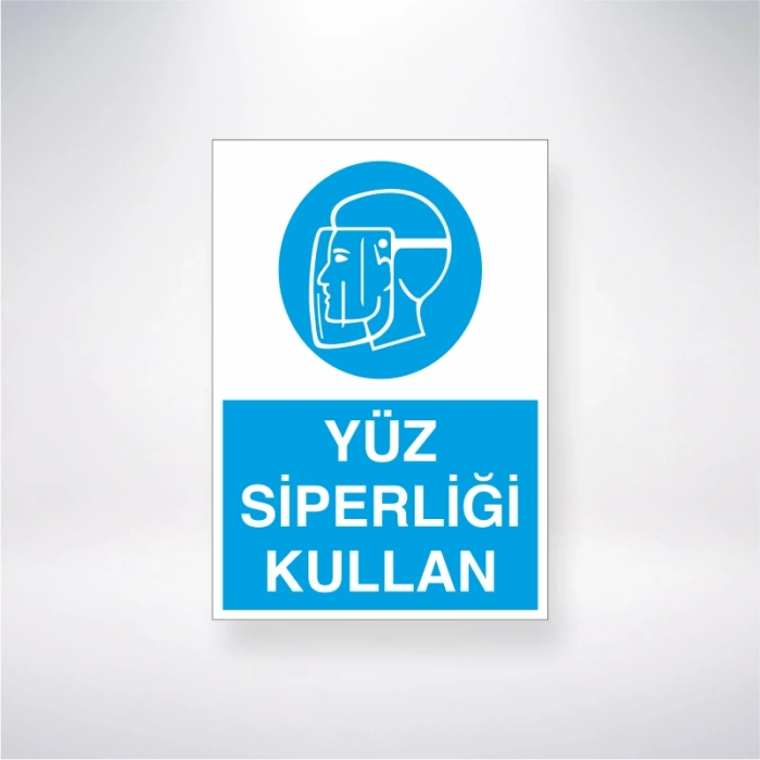 Yüz Siperliği Kullan Sticker 20X28 Cm