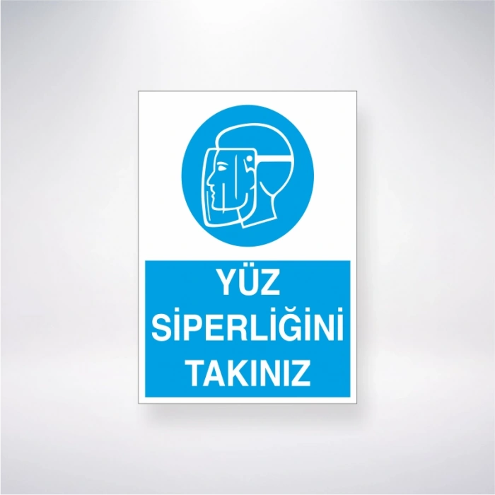 Yüz Siperliği Takınız Sticker 20X28 Cm