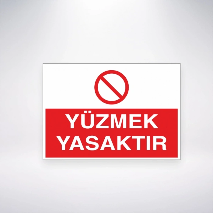 Yüzmek Yasaktır Sticker 20X28 Cm