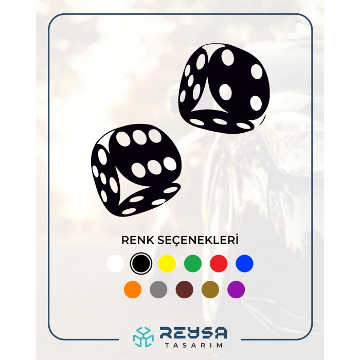 Zar Araba Sticker 17x17 Cm Siyah