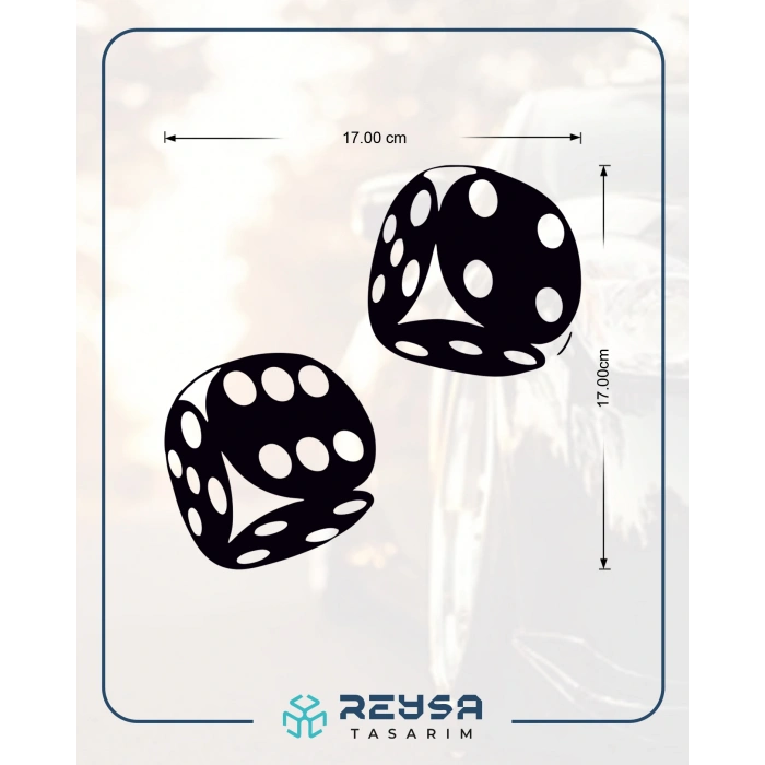 Zar Araba Sticker 17x17 Cm Siyah