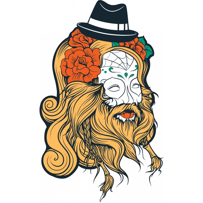 Sarı ve Güller Sticker 10x10 cmRenkli Sticker