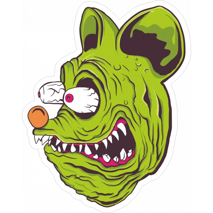 Zombi 3 Sticker 10x10 cmRenkli Sticker