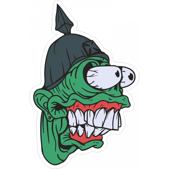 Zombi 7 Sticker 10x10 cmRenkli Sticker