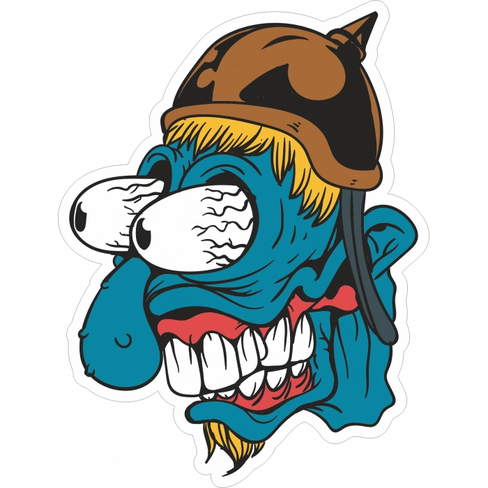 Zombi 9 Sticker 10x10 cmRenkli Sticker