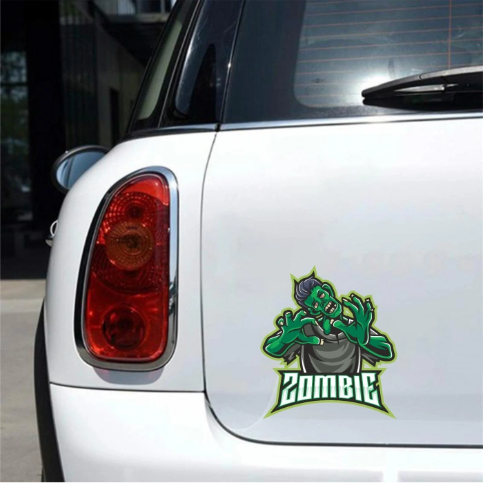 Zombi Sticker 10x10 cmRenkli Sticker