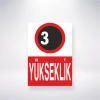3 Yükseklik Sticker 20X28 Cm