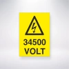 34500 Volt Sticker 20X28 Cm