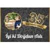 35 Yaş Temalı Doğum Günü Afişi 35X50 cm