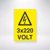 3x220 Volt Sticker 20X28 Cm