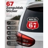 67 Zonguldak Sticker 10x10 cmRenkli Sticker