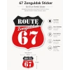 67 Zonguldak Sticker 10x10 cmRenkli Sticker