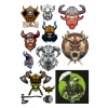 Vikingler Stikcer Set-2 13 Parça Telefon, Tablet, Defter, Laptop Sticker