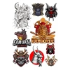 Samurai Sticker Set-2 9 Parça Telefon, Tablet, Defter, Laptop Sticker