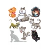 Kedi Sticker Set-1 8 Parça Telefon, Tablet, Defter, Laptop Sticker