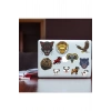 Agresif Hayvanlar Sticker Set-4 12 Parça Telefon, Tablet, Defter, Laptop Sticker