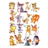Sevimli Hayvanlar Sticker Set-1 16 Parça Telefon, Tablet, Defter, Laptop Sticker