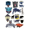 Leopar Sticker Set-2 17 Parça Telefon, Tablet, Defter, Laptop Sticker