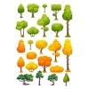 Ağaçlar sticker Set-2 15 Parça Telefon, Tablet, Defter, Laptop Sticker