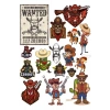 Kowboy Vahşi Batı Sticker Set-1 14 Parça Telefon, Tablet, Defter, Laptop Sticker