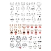 Yüz İfadeleri Sticker Set 50 Parça Telefon, Tablet, Defter, Laptop Sticker