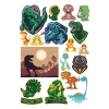 Dinozorlar Sticker Set 4 17 Parça Telefon, Tablet, Defter, Laptop Sticker