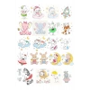 Sevimli Uyuyan Hayvanlar Sticker Set 21 Parça Telefon, Tablet, Defter, Laptop Sticker