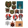 Samurai Sticker Set-4 14 Parça Telefon, Tablet, Defter, Laptop Sticker
