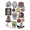 Kızıl Derili Apachi Sticker Set-3 15 Parça Telefon, Tablet, Defter, Laptop Sticker