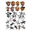 Cowboy Western Sticker Set 1