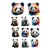 Renkli Panda Sticker Set 1