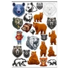 Sinirli Ayı Sticker Set 1