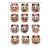Sevimli Panda Sticker Set