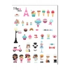 Cupcake, Dondurma ve Paris Sticker Set