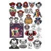 Korkunç Palyaço Yüzleri Sticker Set 1