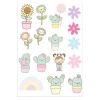 Sevimli Saksı Bitkileri Sticker Set