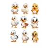 Sevimli Ördek Sticker Set