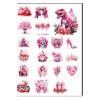 Pembe Temalı Sticker Set -1