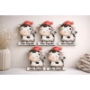 Kişiye Özel Sevimli İnek Magnet – 5x5 cm MDF İsimlik