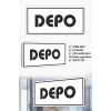 Depo Yazılı Beyaz MDF Kapı Levhası