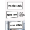 Teknik Servis Yazılı Beyaz MDF Kapı Levhası
