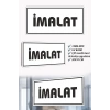 İmalat Yazılı Beyaz MDF Kapı Levhası