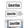 Üretim Yazılı Beyaz MDF Kapı Levhası